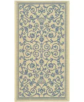 Safavieh Courtyard CY2098 Natural and Blue 2' x 3'7" Sisal Weave Outdoor Area Rug