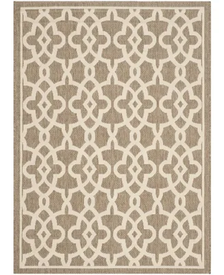 Safavieh Courtyard CY6071 Mocha and Beige 8' x 11' Outdoor Area Rug