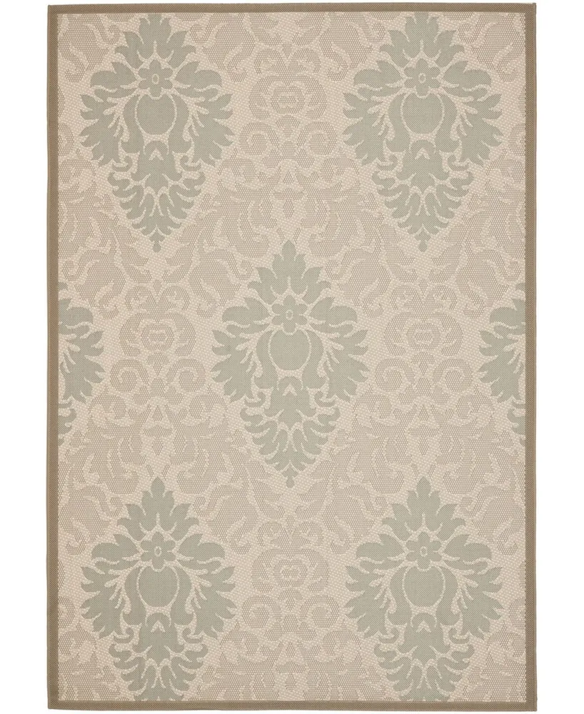 Safavieh Courtyard CY7133 Beige and Dark Beige 6'7" x 9'6" Sisal Weave Outdoor Area Rug