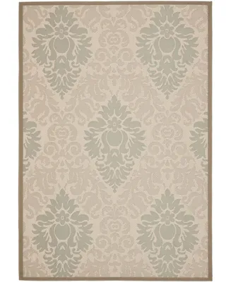 Safavieh Courtyard CY7133 Beige and Dark Beige 6'7" x 9'6" Sisal Weave Outdoor Area Rug