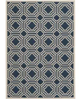 Safavieh Courtyard CY6112 Navy and Beige 4' x 5'7" Outdoor Area Rug