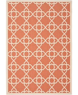 Safavieh Courtyard CY6032 Terracotta and Beige 8' x 11' Outdoor Area Rug