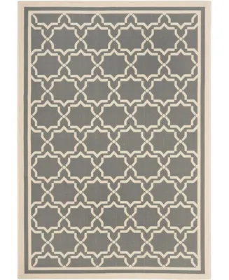 Safavieh Courtyard CY6916 Anthracite and Beige 5'3" x 7'7" Outdoor Area Rug