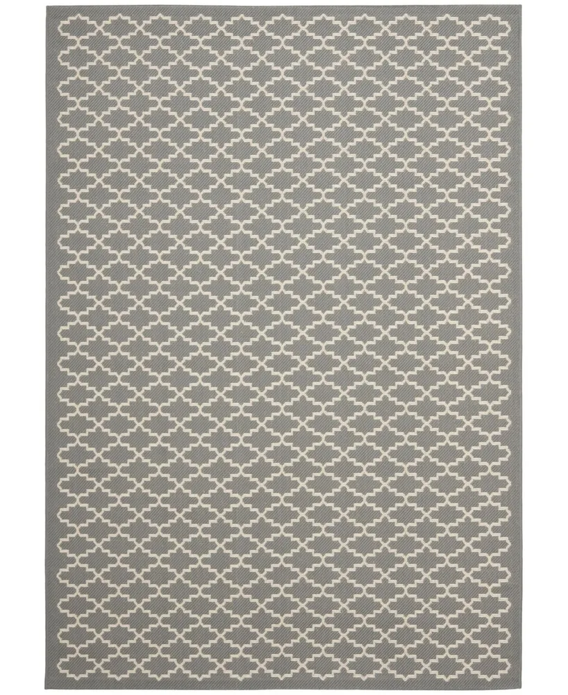 Safavieh Courtyard CY6919 Anthracite and Beige 2'7" x 5' Sisal Weave Outdoor Area Rug