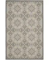 Safavieh Courtyard CY7978 Light Gray and Anthracite 8' x 11' Sisal Weave Outdoor Area Rug