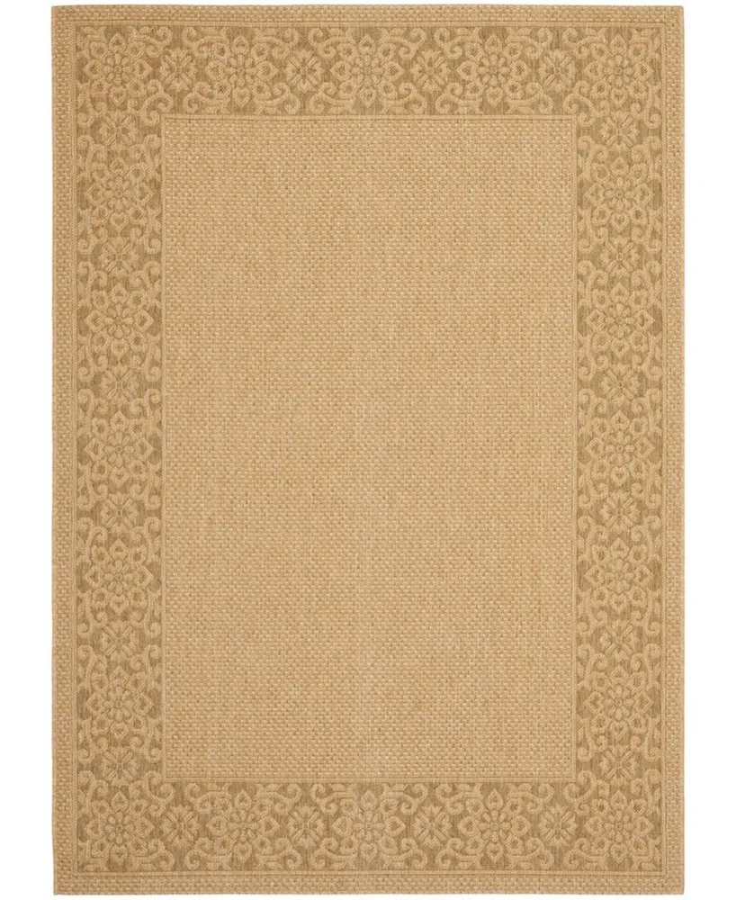 Safavieh Courtyard CY6011 Natural and Gold 4' x 5'7" Sisal Weave Outdoor Area Rug