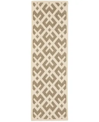 Safavieh Courtyard CY6915 and Bone 2'4" x 12' Runner Outdoor Area Rug