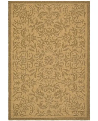 Safavieh Courtyard CY6634 Natural and Gold 6'7" x 9'6" Outdoor Area Rug