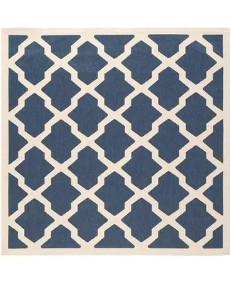 Safavieh Courtyard CY6903 Navy and Beige 4' x 4' Sisal Weave Square Outdoor Area Rug