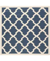 Safavieh Courtyard CY6903 Navy and Beige 4' x 4' Sisal Weave Square Outdoor Area Rug