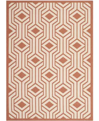 Safavieh Courtyard CY6113 Beige and Terracotta 6'7" x 9'6" Sisal Weave Outdoor Area Rug