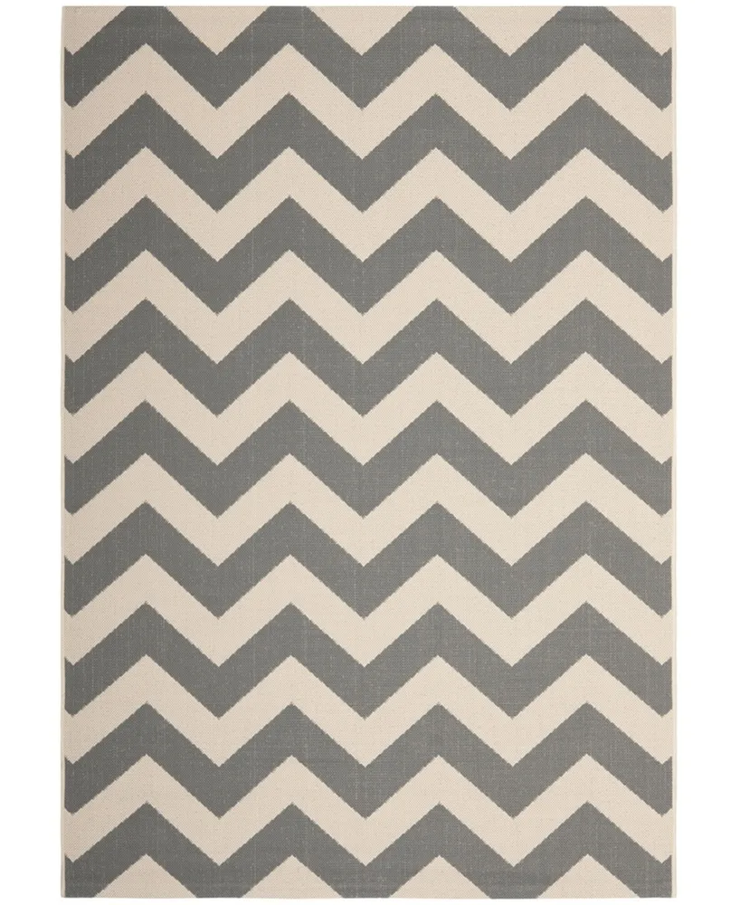 Safavieh Courtyard CY6244 Gray and Beige 6'7" x 9'6" Outdoor Area Rug