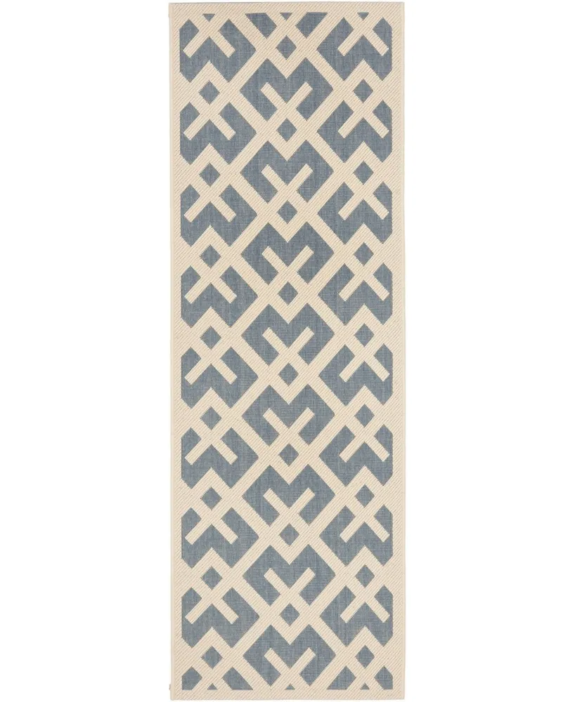 Safavieh Courtyard CY6915 and Bone 2'3" x 14' Runner Outdoor Area Rug