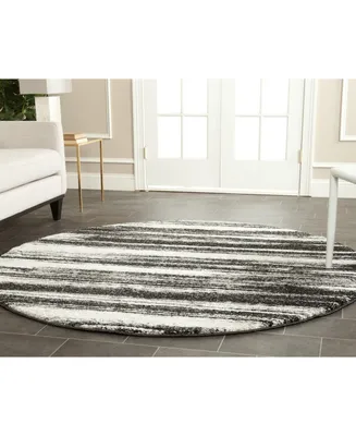 Safavieh Retro RET2693 Dark Gray and Light Gray 8' x 8' Round Area Rug