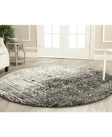 Safavieh Retro RET2770 Black and Gray 8' x 8' Round Area Rug