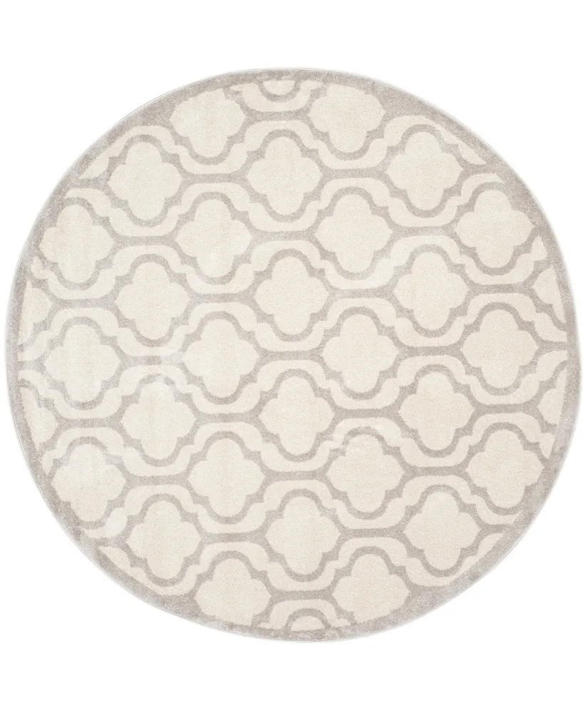 Safavieh Amherst AMT402 Ivory and Light Gray 7' x 7' Round Area Rug