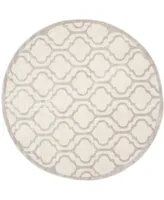 Safavieh Amherst AMT402 Ivory and Light Gray 7' x 7' Round Area Rug