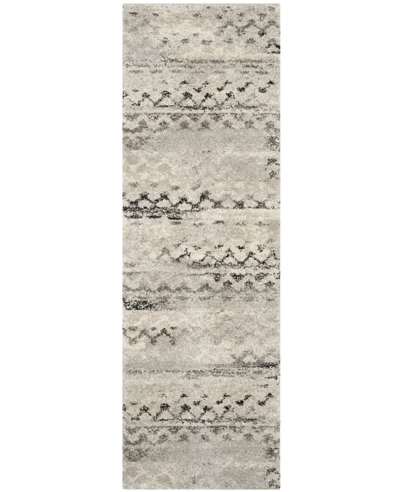 Safavieh Retro RET2136 Cream and Grey 2'3" x 11' Runner Area Rug