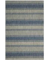 Safavieh Courtyard CY8464 Gray and Navy 9' x 12' Outdoor Area Rug