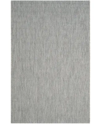 Safavieh Courtyard CY8521 Gray and Navy 6'7" x 9'6" Outdoor Area Rug