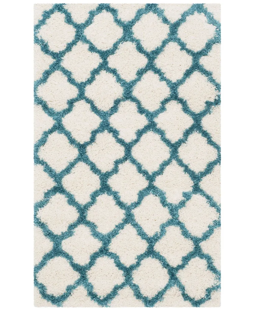 Safavieh Shag Kids SGK569 Ivory and Blue 2'3" x 5' Area Rug