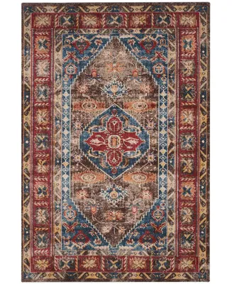 Safavieh Bijar BIJ621 Brown and Royal 6'7" x 9' Area Rug