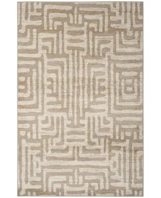 Safavieh Amsterdam AMS106 Ivory and Mauve 6'7" x 9'2" Sisal Weave Outdoor Area Rug