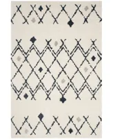 Safavieh Berber Shag Cream and Navy 6' x 9' Area Rug