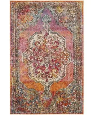 Safavieh Crystal Crs502 Orange Light Blue Area Rug Collection