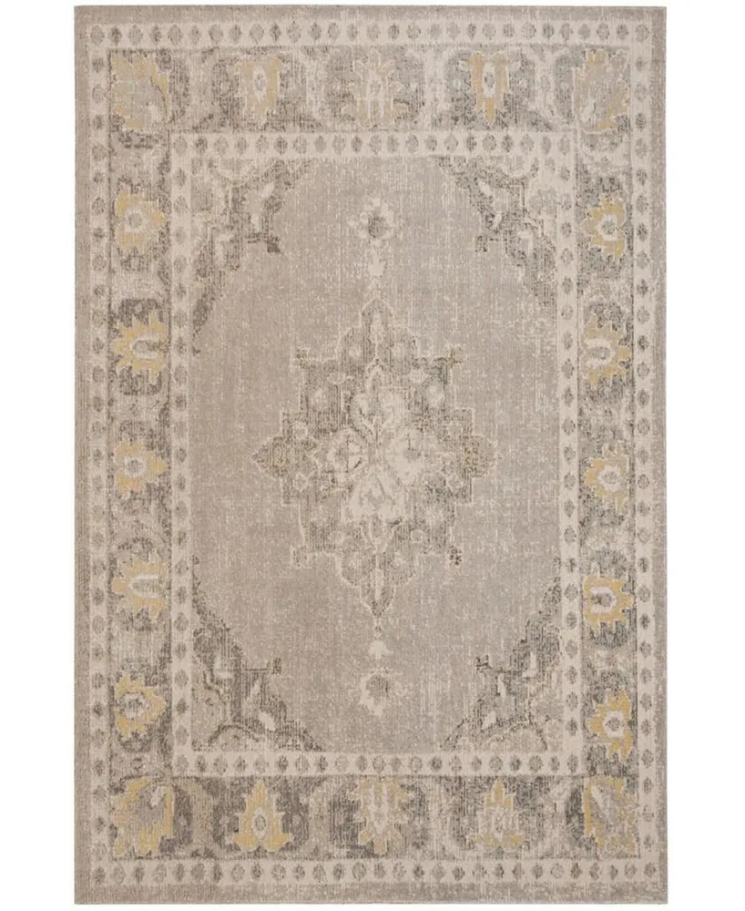 Safavieh Montage MTG308 Grey and Gold 2'3" x 8' Runner Outdoor Area Rug