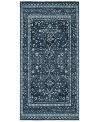 Safavieh Classic Vintage CLV101 Blue and Charcoal 2'3" x 8' Runner Area Rug