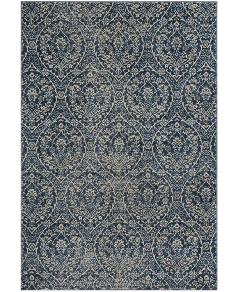 Safavieh Brentwood BNT860 Navy and Light Gray 3' x 5' Area Rug