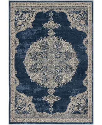 Safavieh Brentwood BNT867 Navy and Light Gray 3' x 5' Area Rug