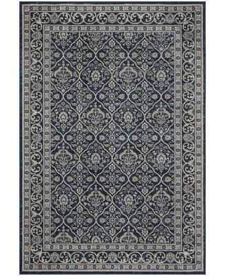 Safavieh Brentwood BNT870 Navy and Light Gray 3' x 5' Sisal Weave Area Rug