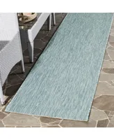 Safavieh Courtyard CY8520 Aqua 2'3" x 10' Sisal Weave Runner Outdoor Area Rug