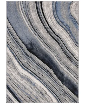 Safavieh Spirit SPR120 Blue and Gray 6'7" x 6'7" Round Area Rug