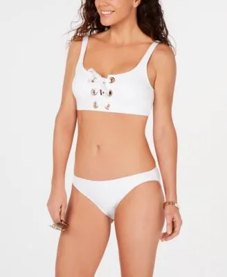 Michael Michael Kors Lace Up Bikini Top Bottoms