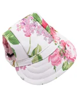 Pet Life 'Botanic Bark' Floral Uv Protectant Adjustable Fashion Dog Hat Cap