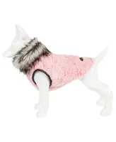 Pet Life Luxe 'Pinkachew' Charming Faux Fur Dog Coat Jacket