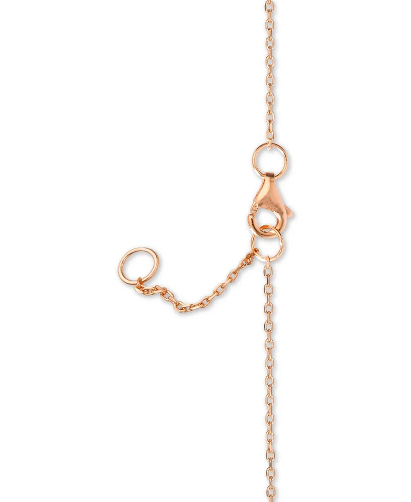 Giani Bernini Heart Charm Ankle Bracelet in 18k Rose Gold-Plated Sterling Silver, Created for Macy's