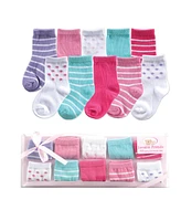 Luvable Friends Baby Boys Baby Socks Giftset, Blue Boy, 0-9 Months