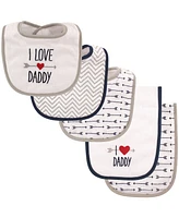 Luvable Friends Baby Girl Bib and Burp Cloth Set 5pk, Girl Mommy, One Size