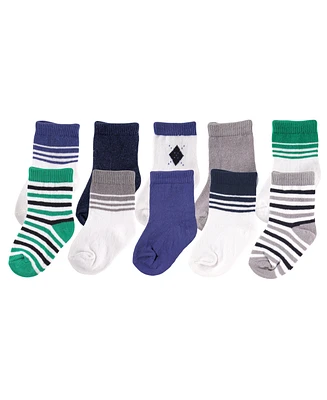 Luvable Friends Baby Boys Socks Giftset, Blue Boy, 0-9 Months