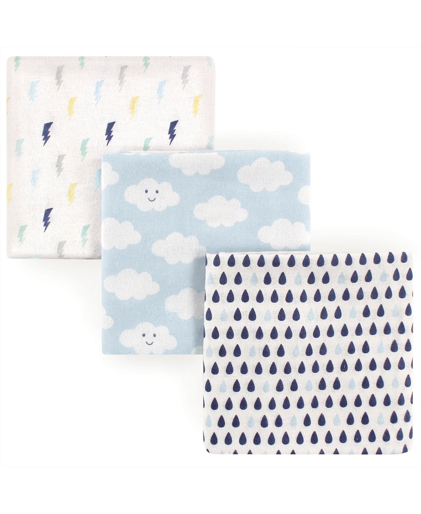 Luvable Friends Baby Boy Cotton Flannel Receiving Blankets