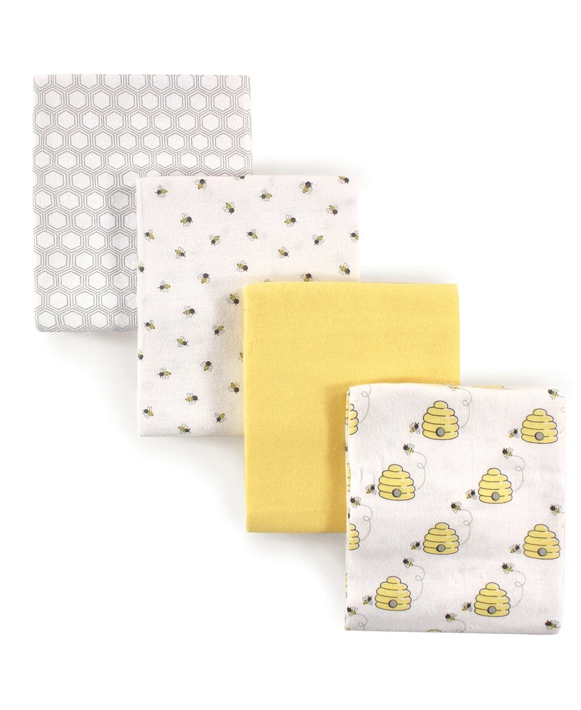 Hudson Baby Flannel Receiving Blankets, -Pack