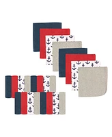 Luvable Friends Unisex Baby Polyester Washcloth, 24-Pack, Mustaches One
