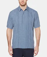 Cubavera Men's Geo Embroidered Panel Chambray Shirt