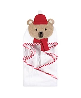 Hudson Baby Infant Cotton Animal Hooded Towel, Snowman, One