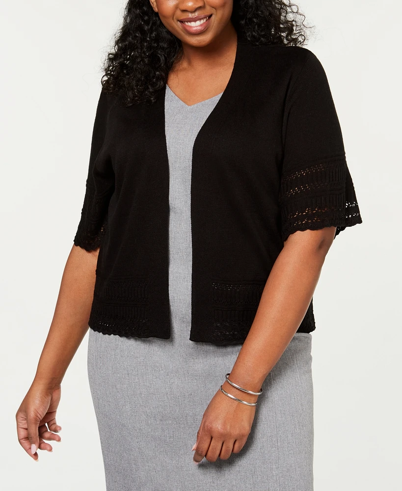 Robbie Bee Plus Open-Front Shrug