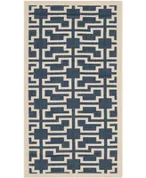 Safavieh Courtyard MSR5424 Navy and Beige 2'7" x 5' Sisal Weave Outdoor Area Rug